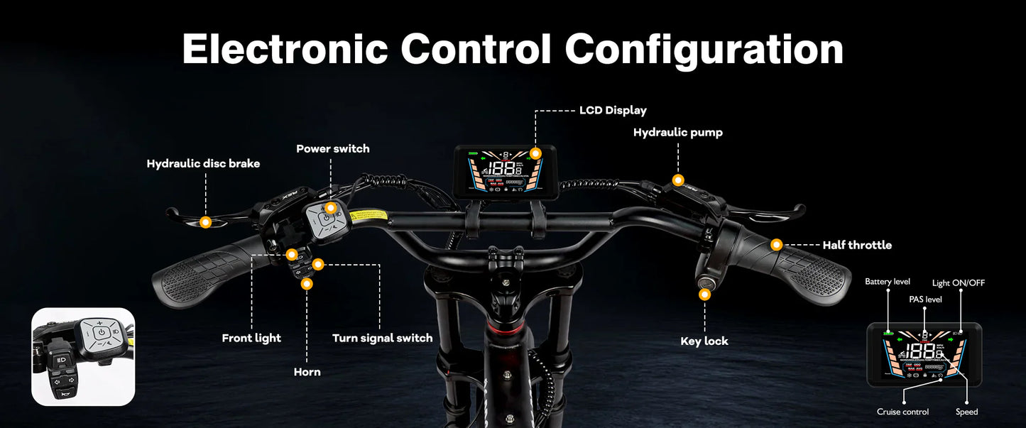 Victrip R6 Pro - 1500W Full Suspension Moped Style E-Bike