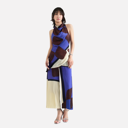 European and American style women's fashion casual printed neck hanging set