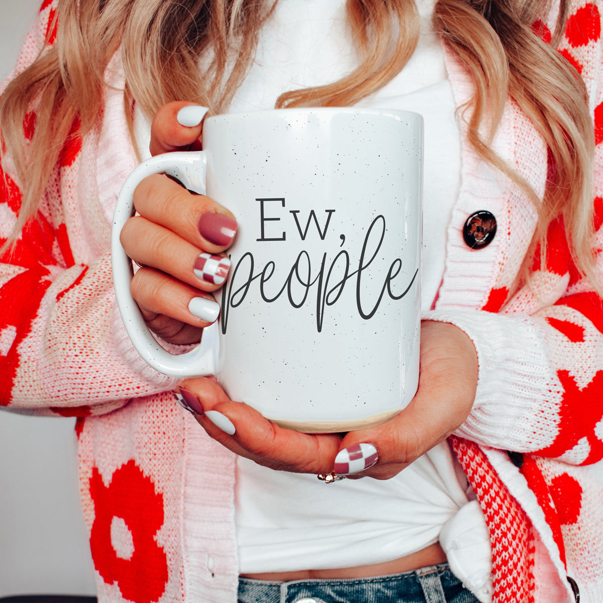 Ew People 16oz Ceramic Coffee Mug Funny Introvert Anti Social Gift