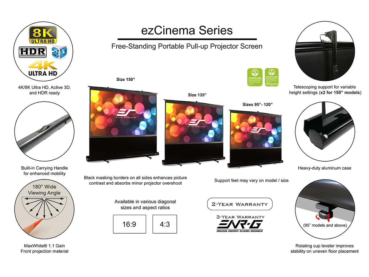 Elite Screens ezCinema Series Projector Screen