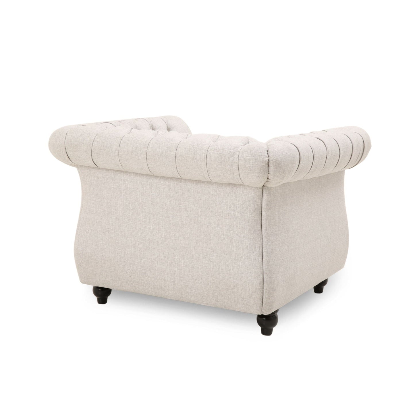 Nexuson Upholstered Chesterfield Chair With Deep Tufted And Nailhead Trim