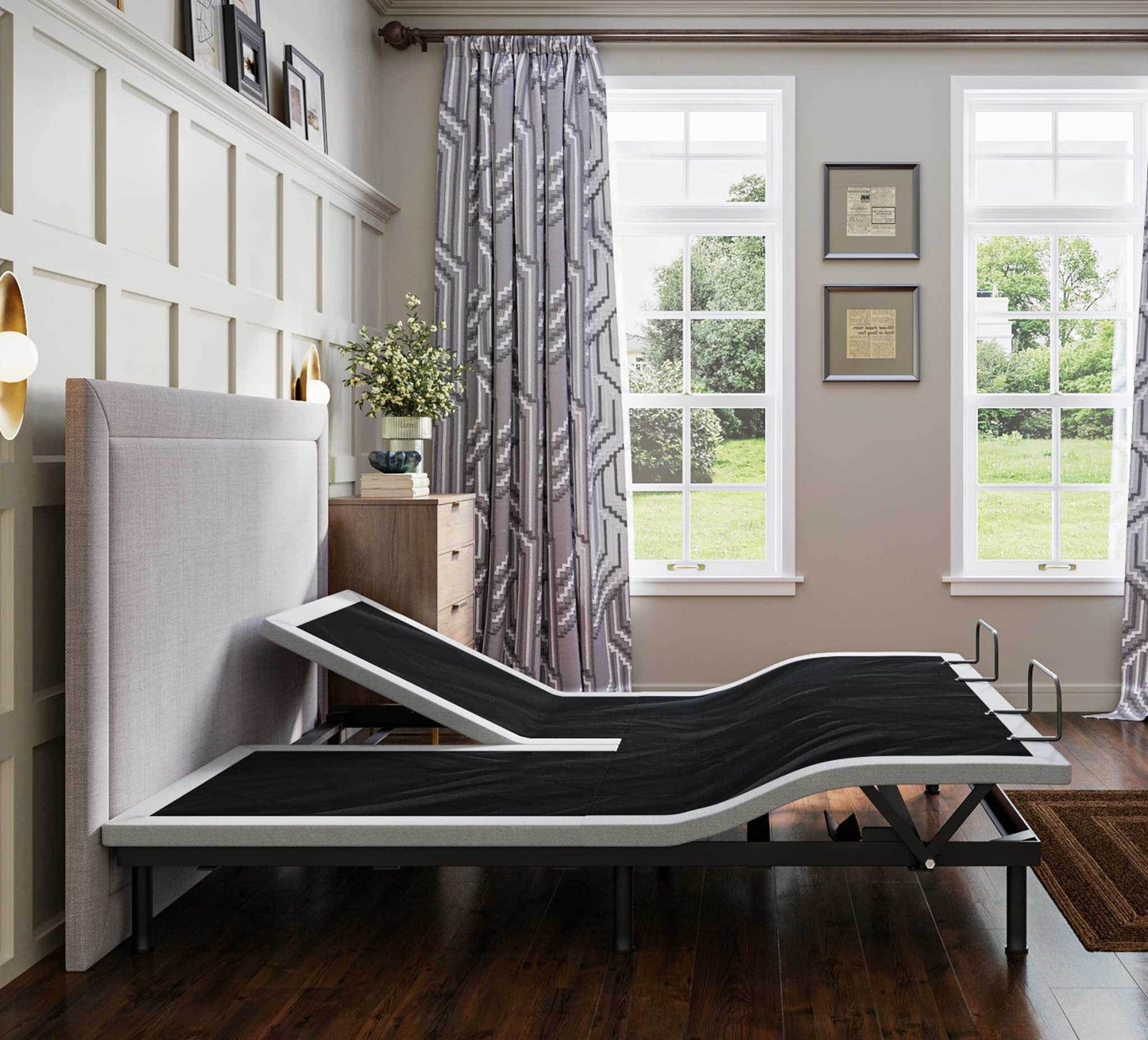 BTX4 Split Top Queen Adjustable Bed Base With Head and Foot Position Adjustment