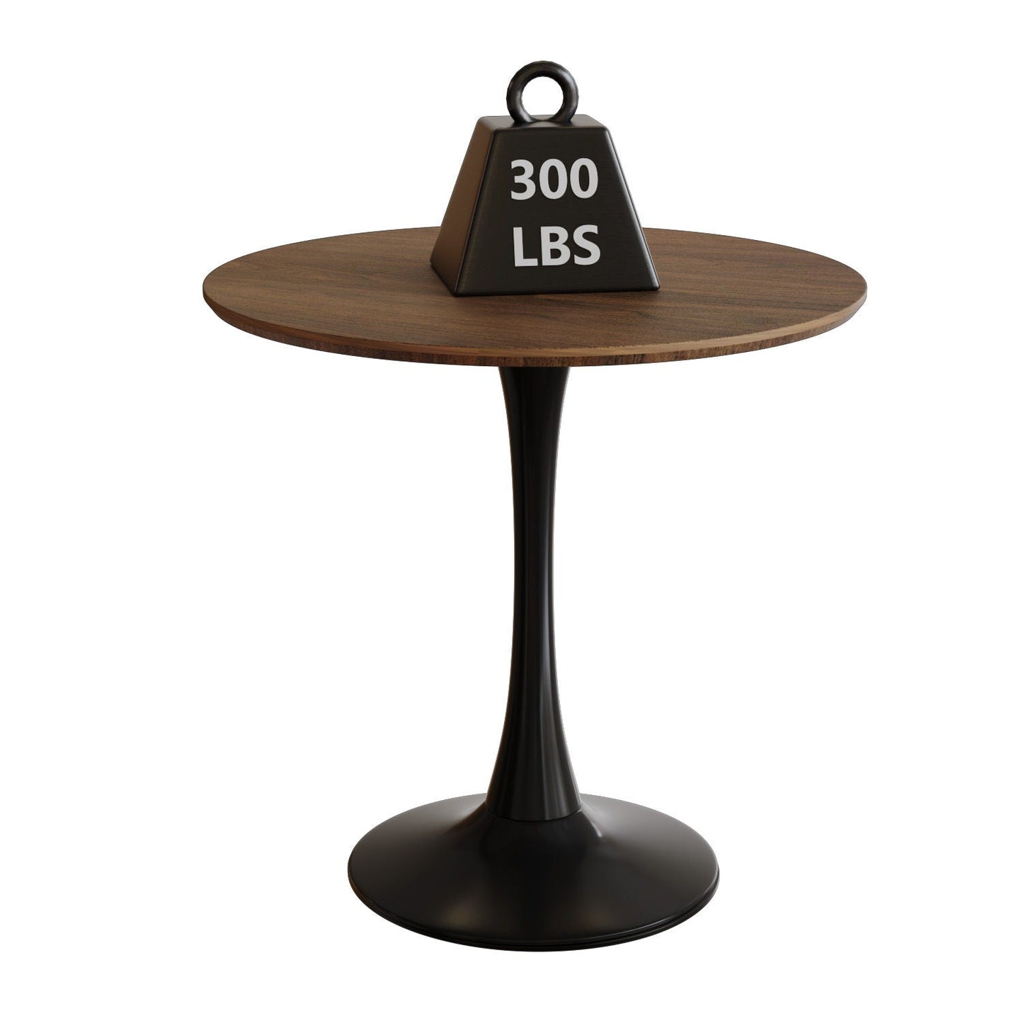 Mid-Century Round Dining Table With Pedestal Base For 2 - 4 People