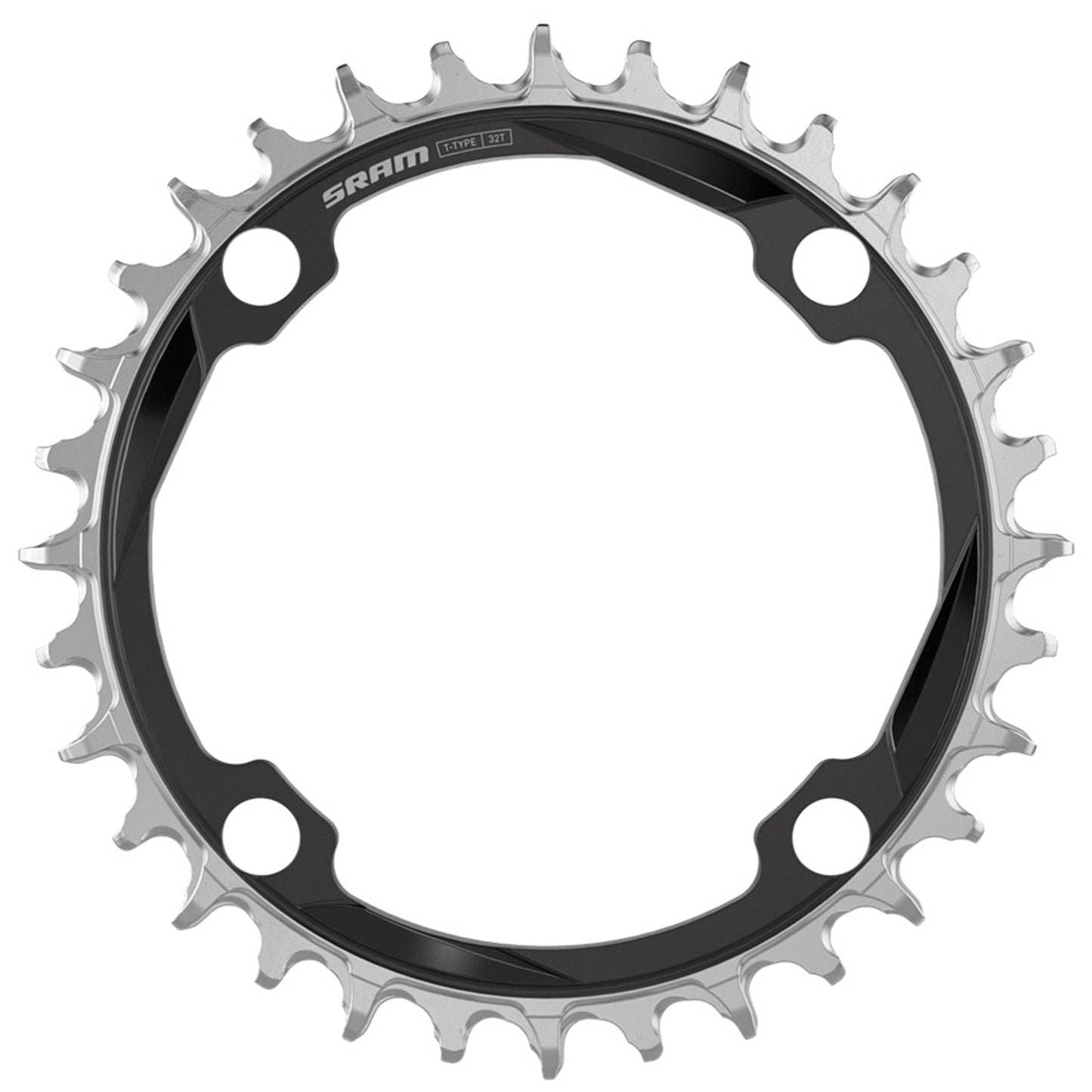 SRAM XX Downhill T-Type Chainring - 32t 12-Speed 104mm BCD 3mm Offset CNC Aluminum BLK