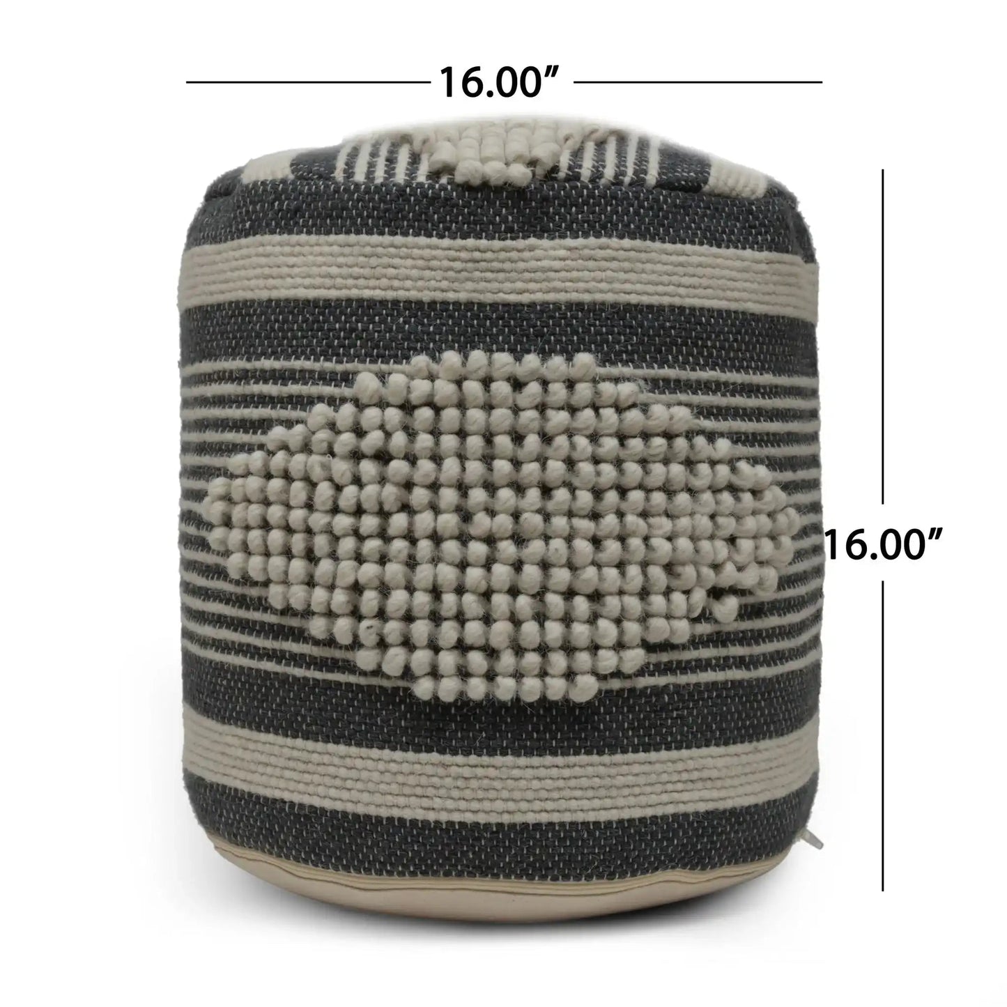 Diamond Handcrafted Cylindrical Pouf
