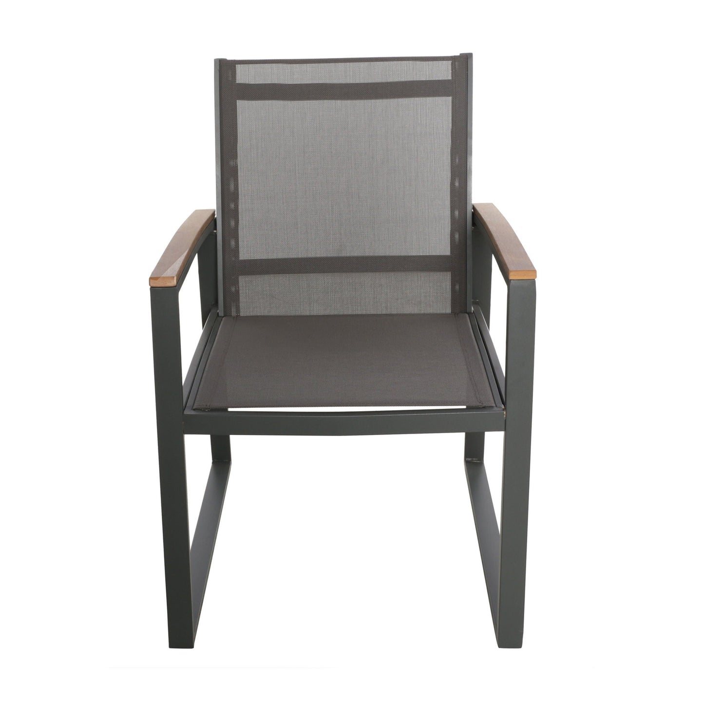Aresha Metal Outdoor Dining Armchair (Set of 2) - Gray