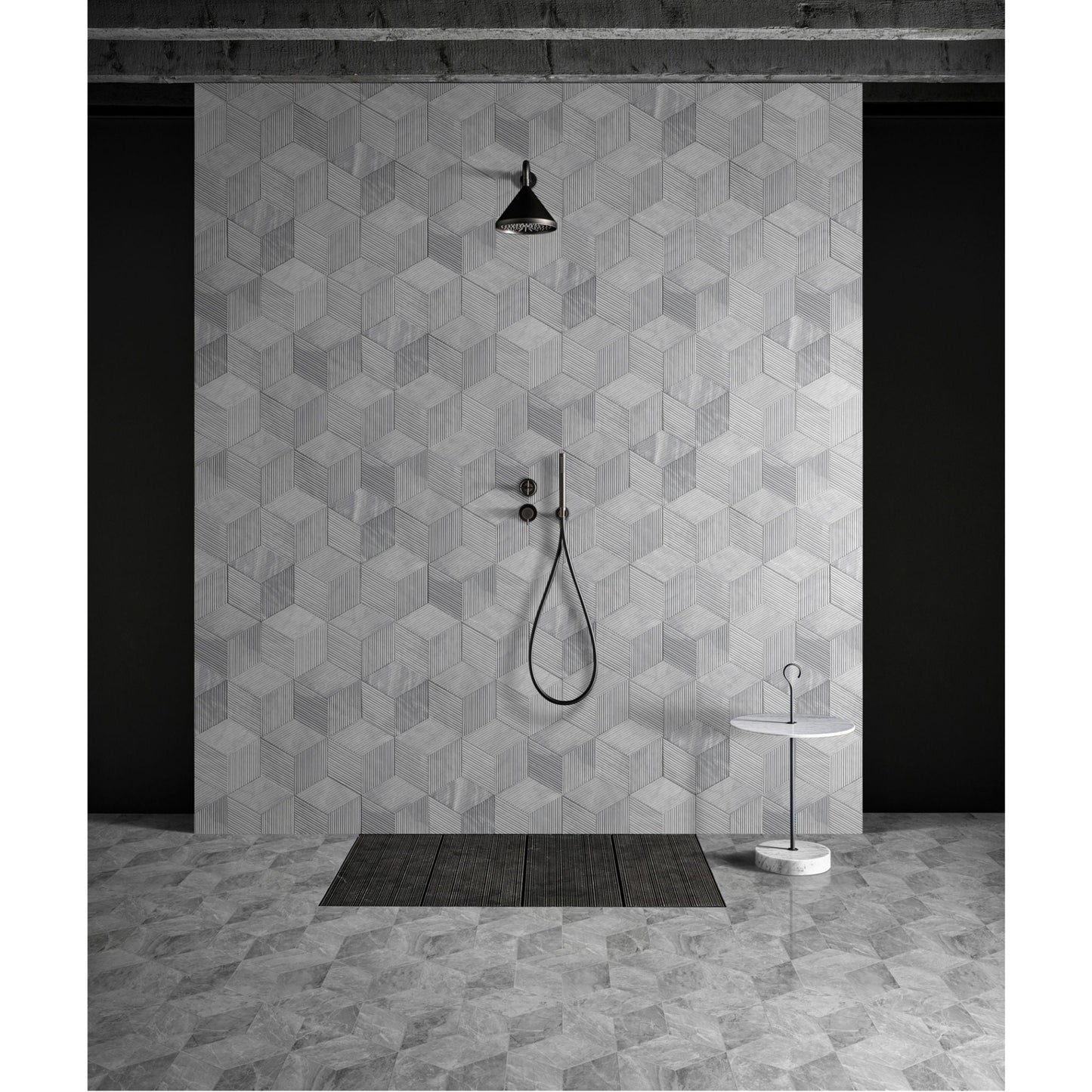 Hexagon Natural Marble Polished Tile For Wall And Floor (Set of 12)