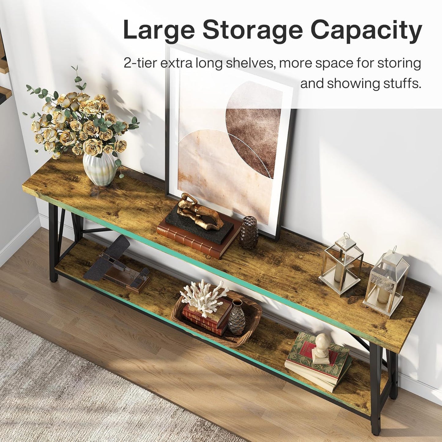 Sofa Table With Frame Extra Long Entryway Console