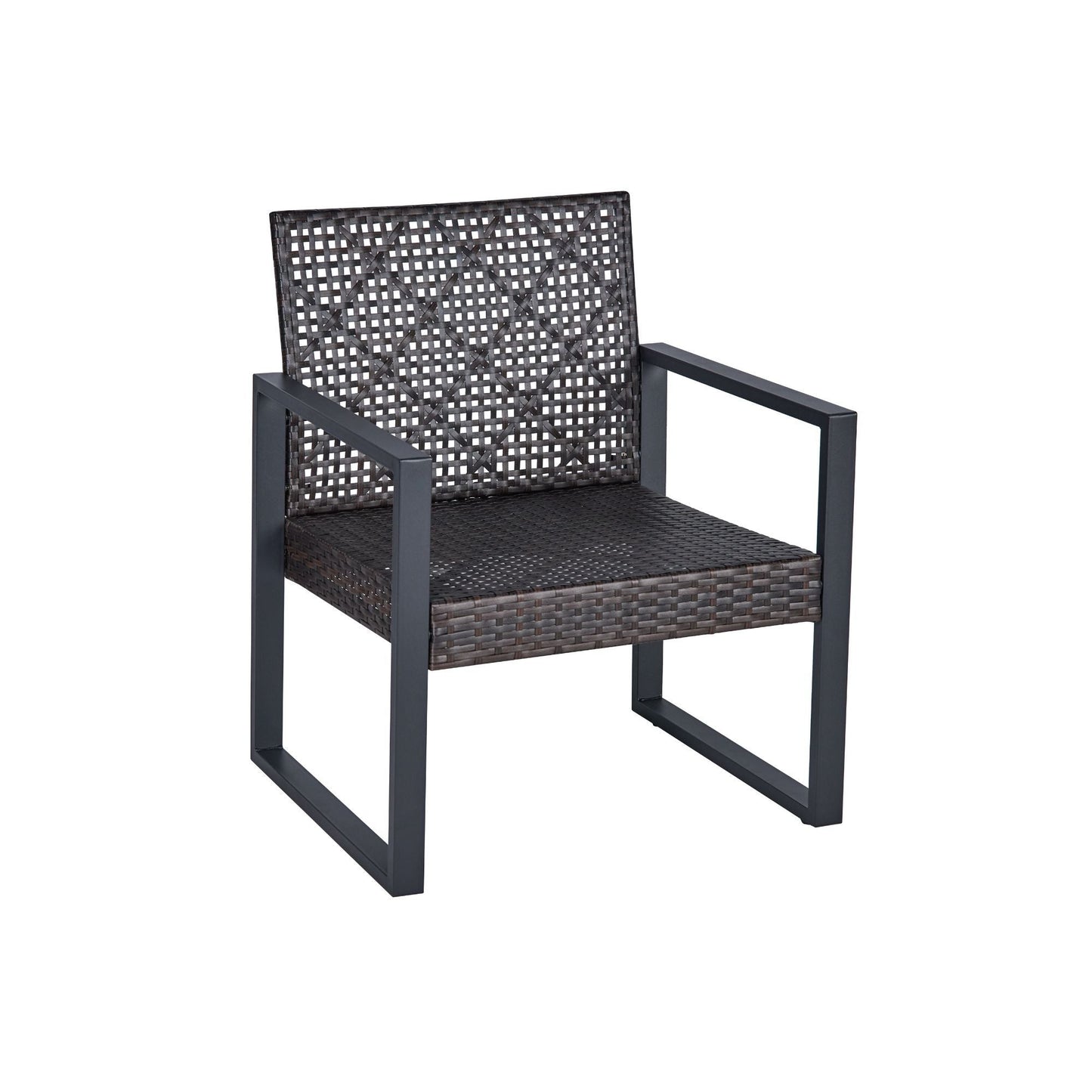 4 Piece Patio Furniture Set With Acacia Wood Table Top And Cushions