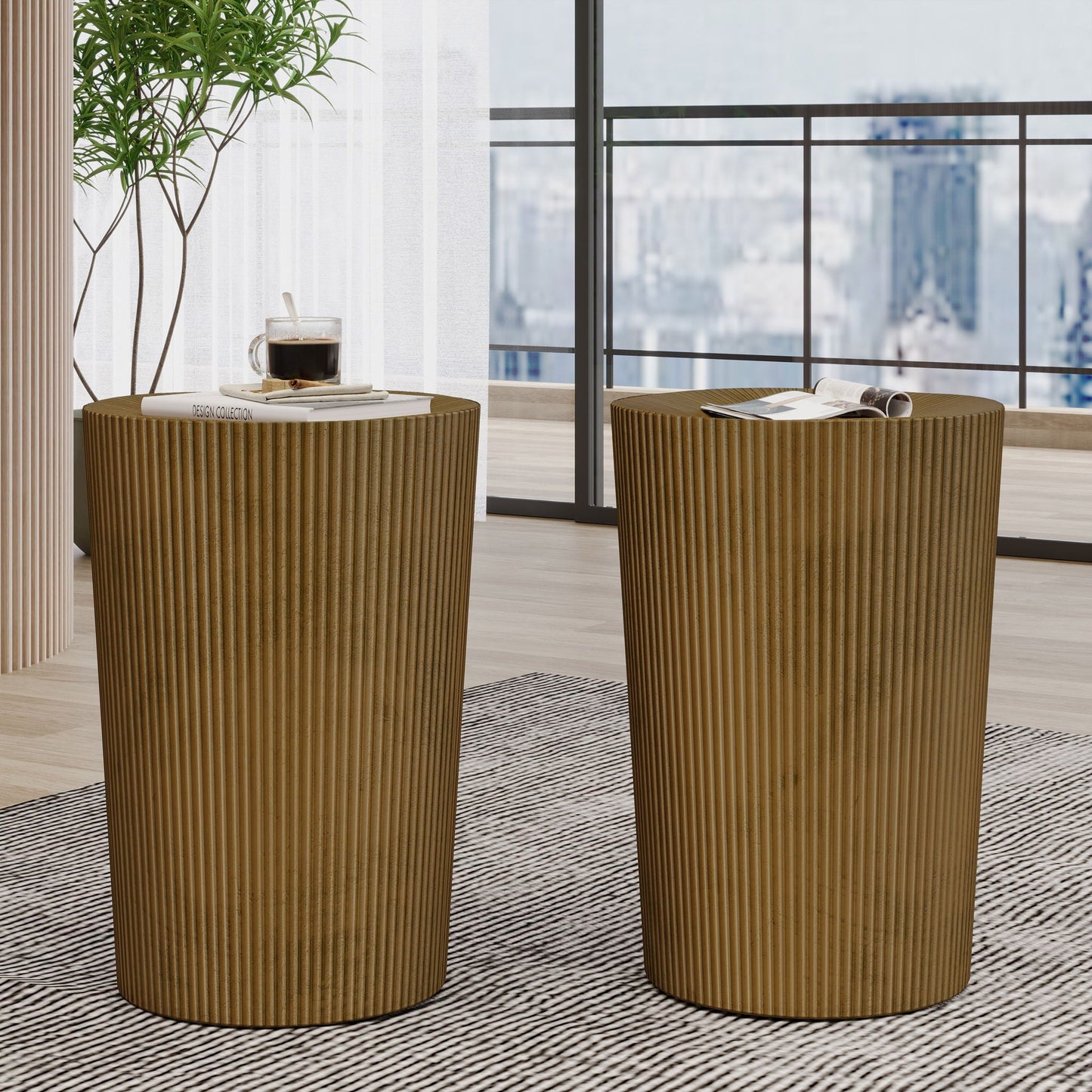 Langseth Iron Sunburst Side Table Modern Design