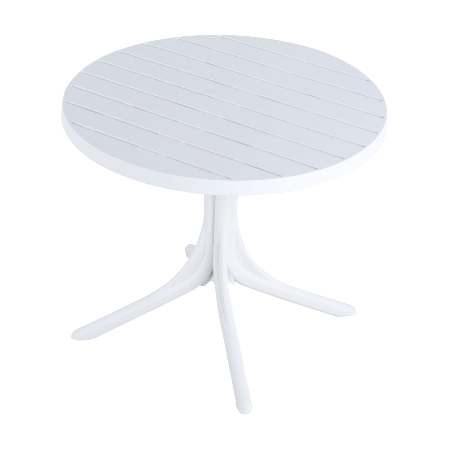 4 Modern Stackable Plastic Armchair Matched With Round Table