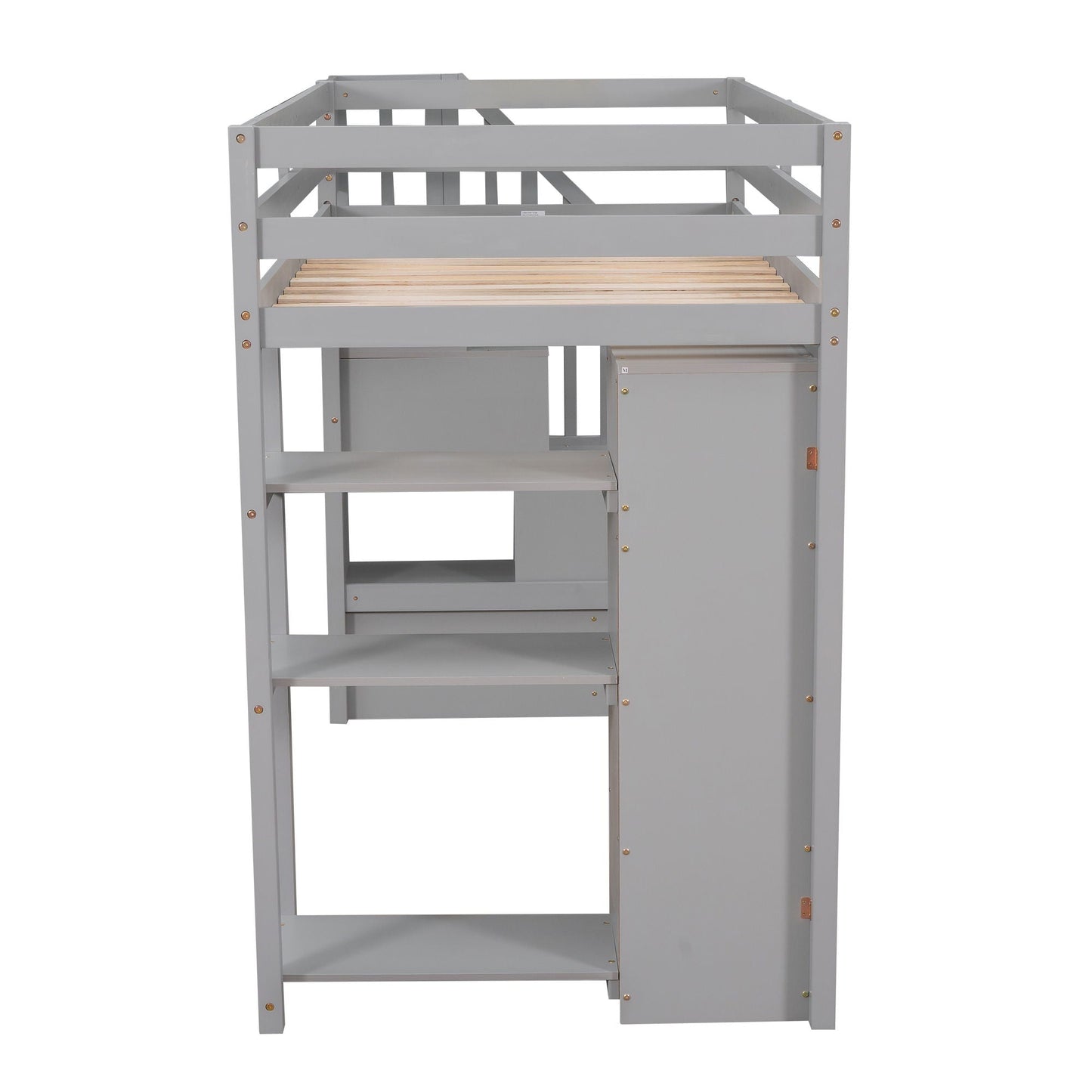 Loft Bed With Storage Drawers And Stairs With Shelves