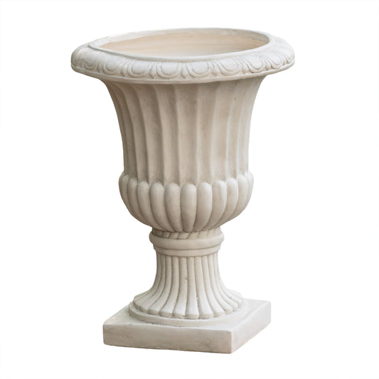 26.5" H Classic Antique White Italian Urn Planter
