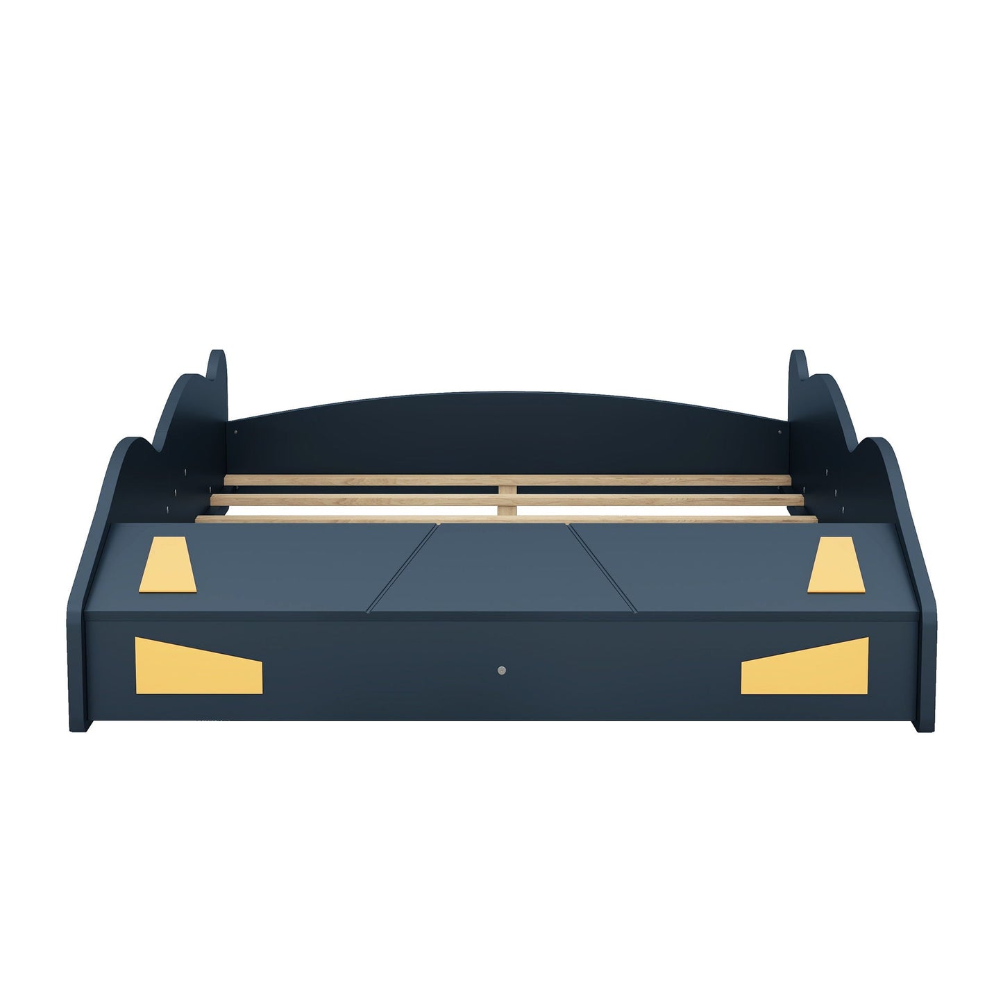 Race Car Shaped Platform Bed With Wheels And Storage
