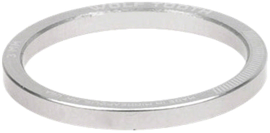 Wolf Tooth Precision Headset Spacer - 3mm Raw Silver 1 pc.