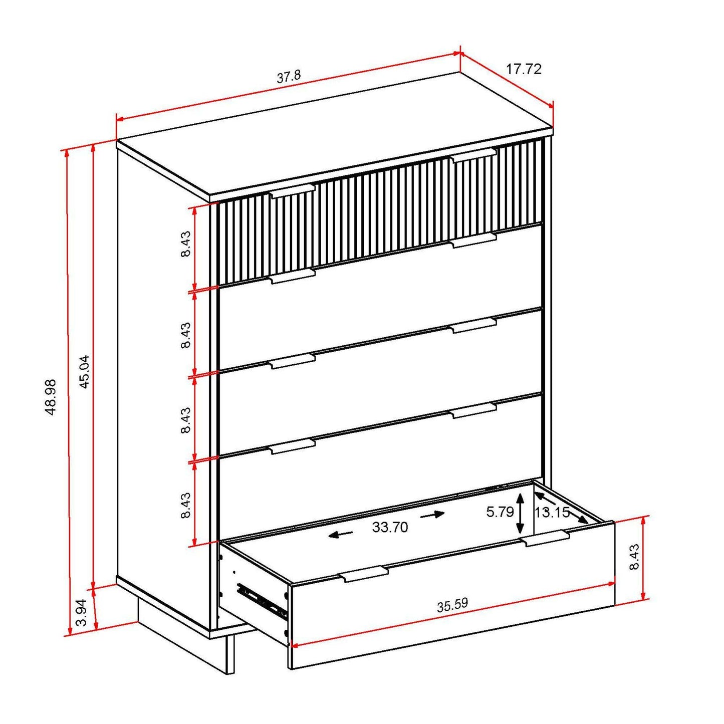 Granville - Chest With 5 Drawers