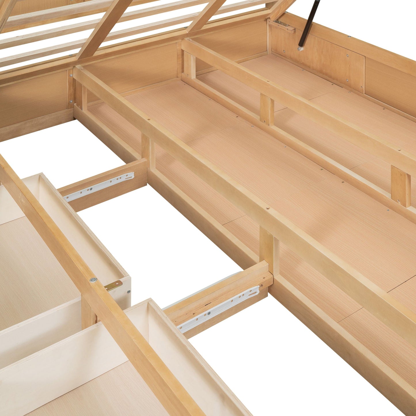 Platform Bed With Underneath Storage And 2 Drawers