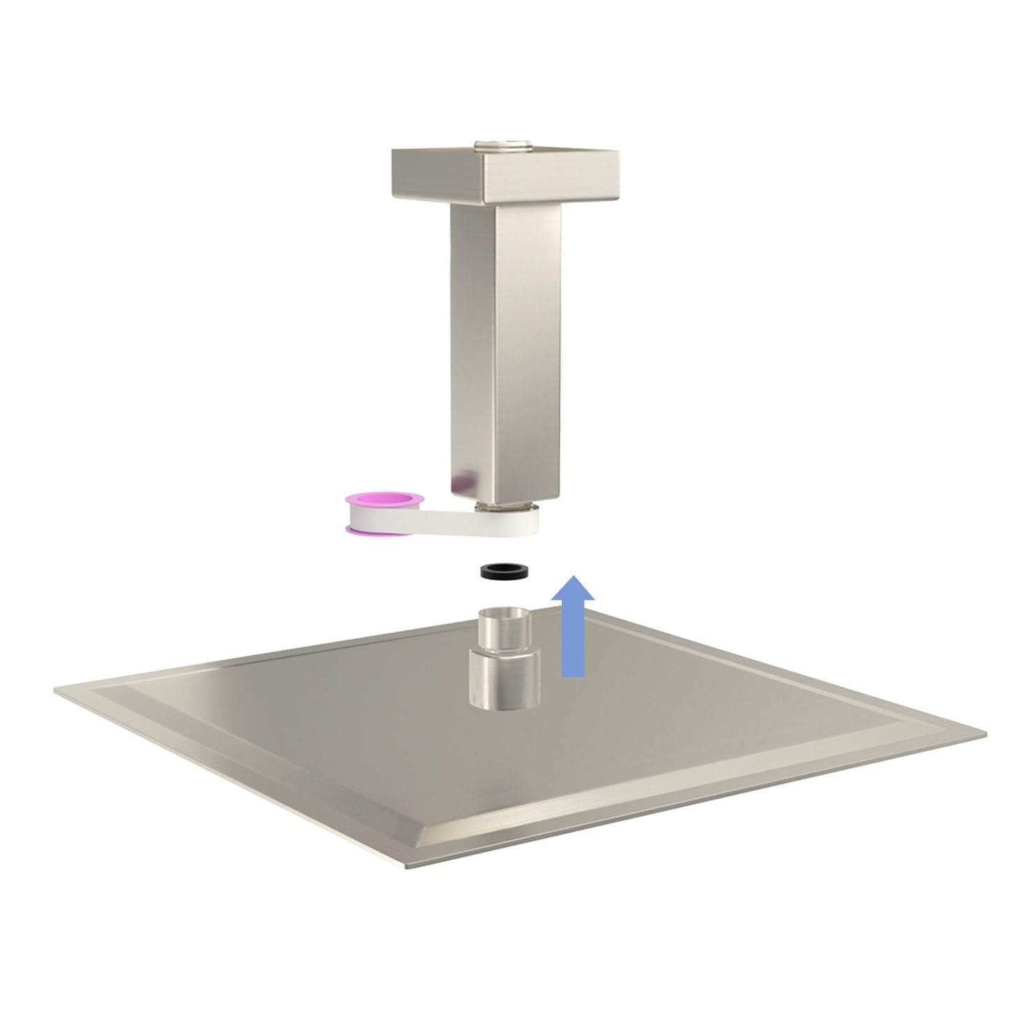 Ceiling Mounted Shower Arm With Flange Stainless Steel