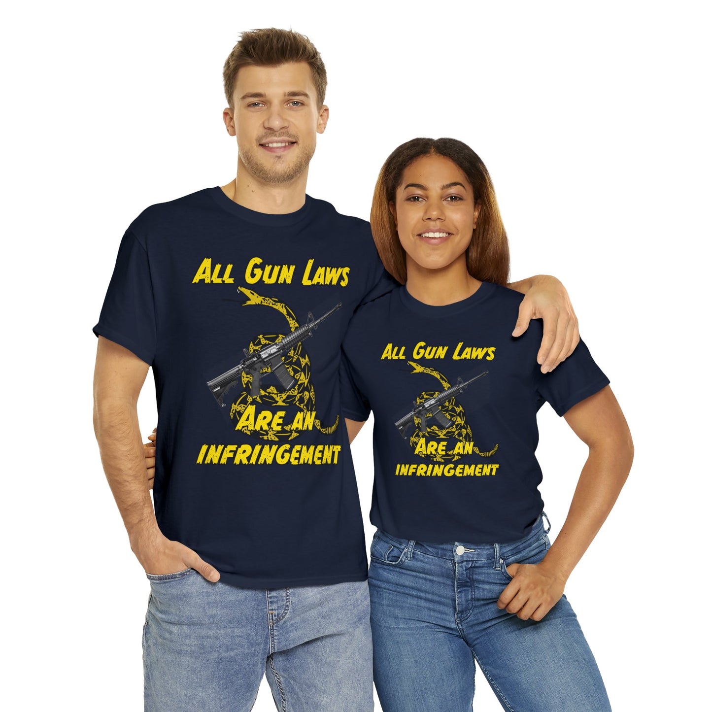 All Gun Laws Are Infringements AR15 Gadsden T-Shirt