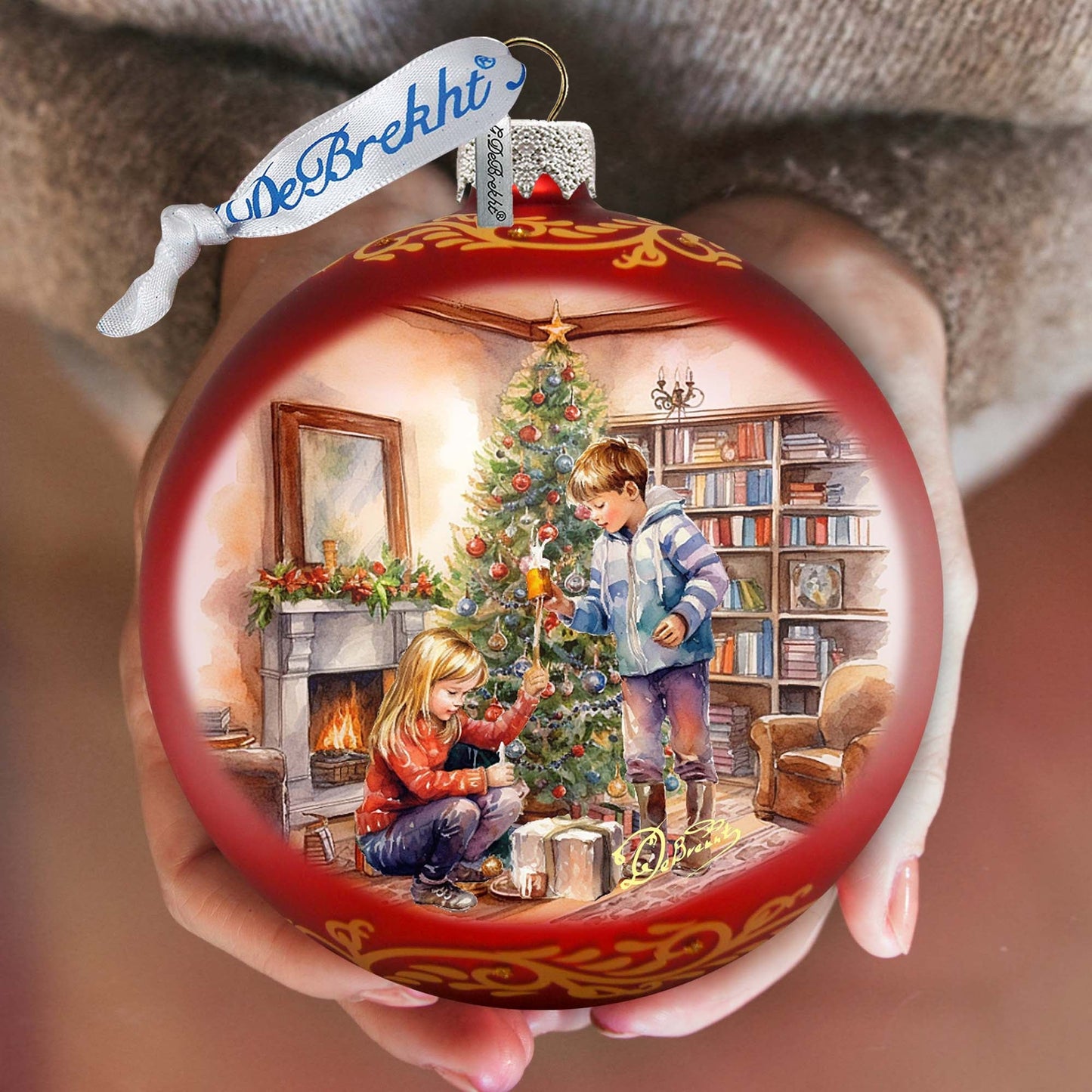 Cherished Moments Lg Glass Ornament by G. Debrekht - Christmas Decor - 73931