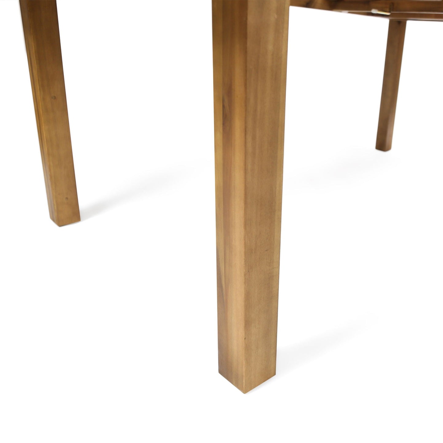 Wilson Expandable Dining Table With Slat Design - Teak Acacia Wood