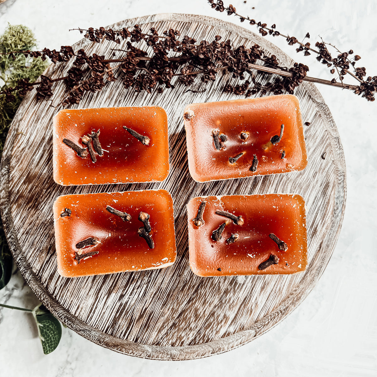 Fall Clove XL Natural Wax Melts 4 Cubes Spicy Cinnamon Clove Autumn Scent