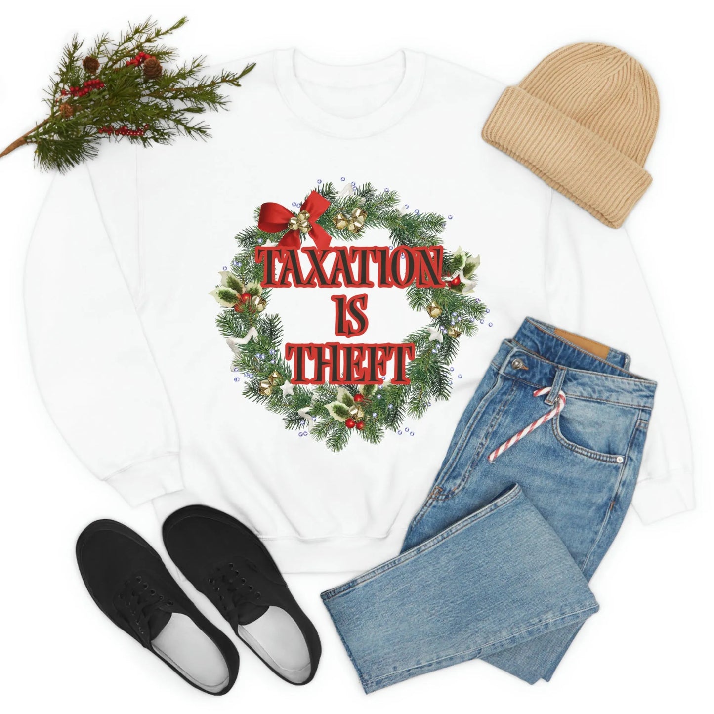 Taxation is Theft Unisex Crewneck Sweatshirt - 4LibertyShop.com