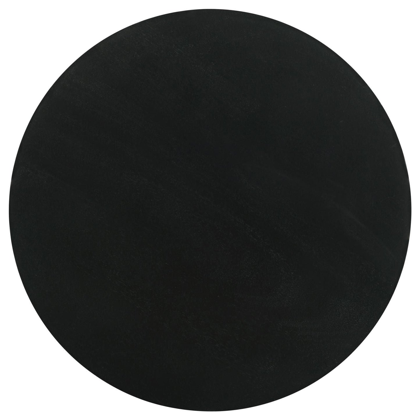 Stain Pedestal Accent Table Elegant Design With Round Top - Black