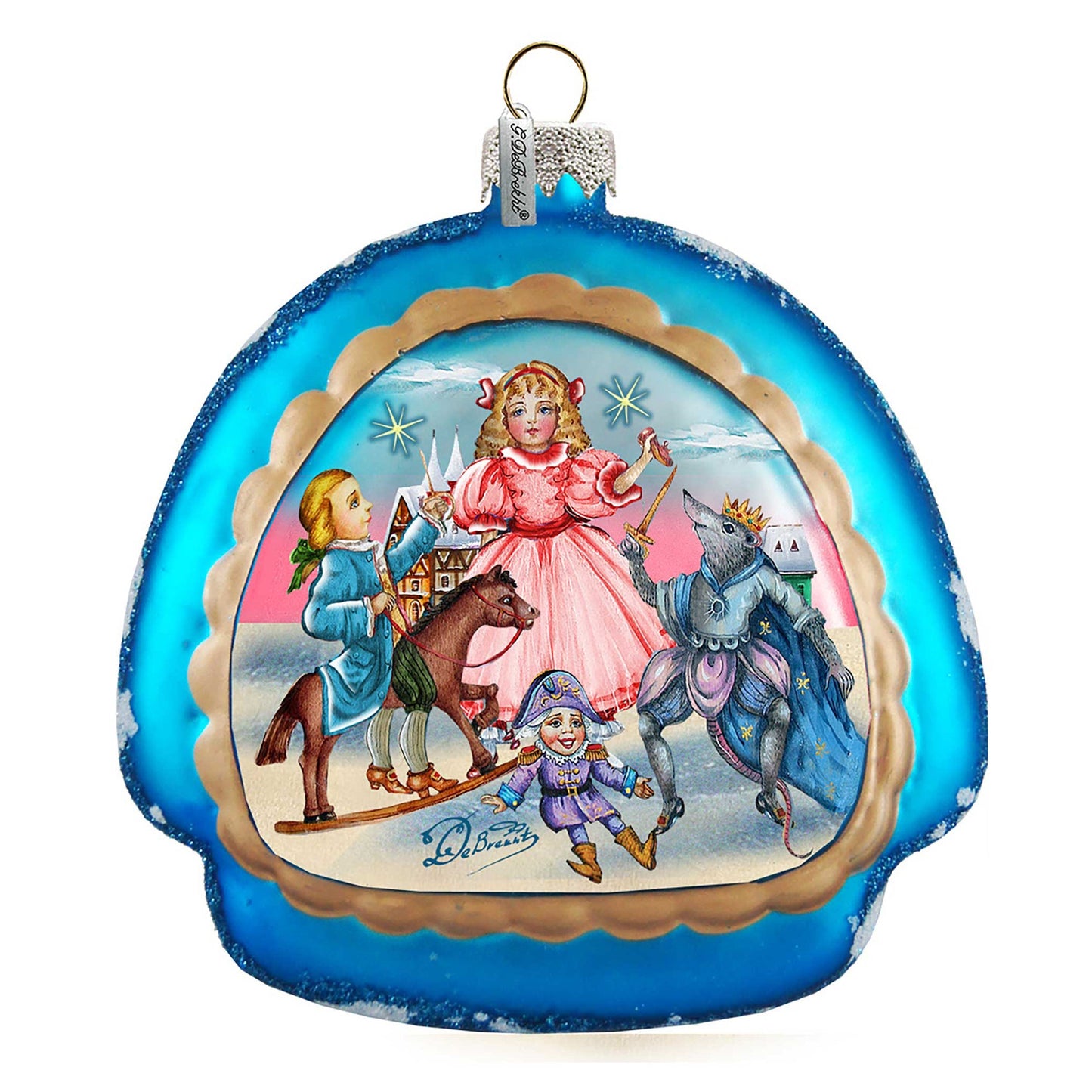 Nutcracker Rainbow Glass Ornament by G. DeBrekht - Christmas Decor - 756-006