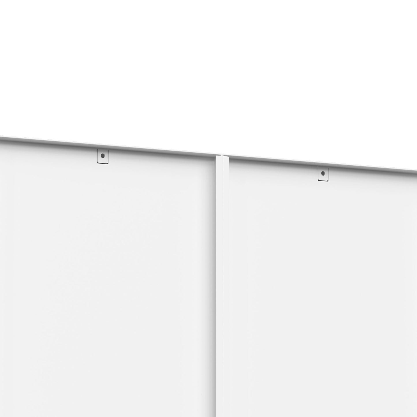Bookcase Tall With 2 Doors & 2 Drawers, Fixed Open Shelves - White