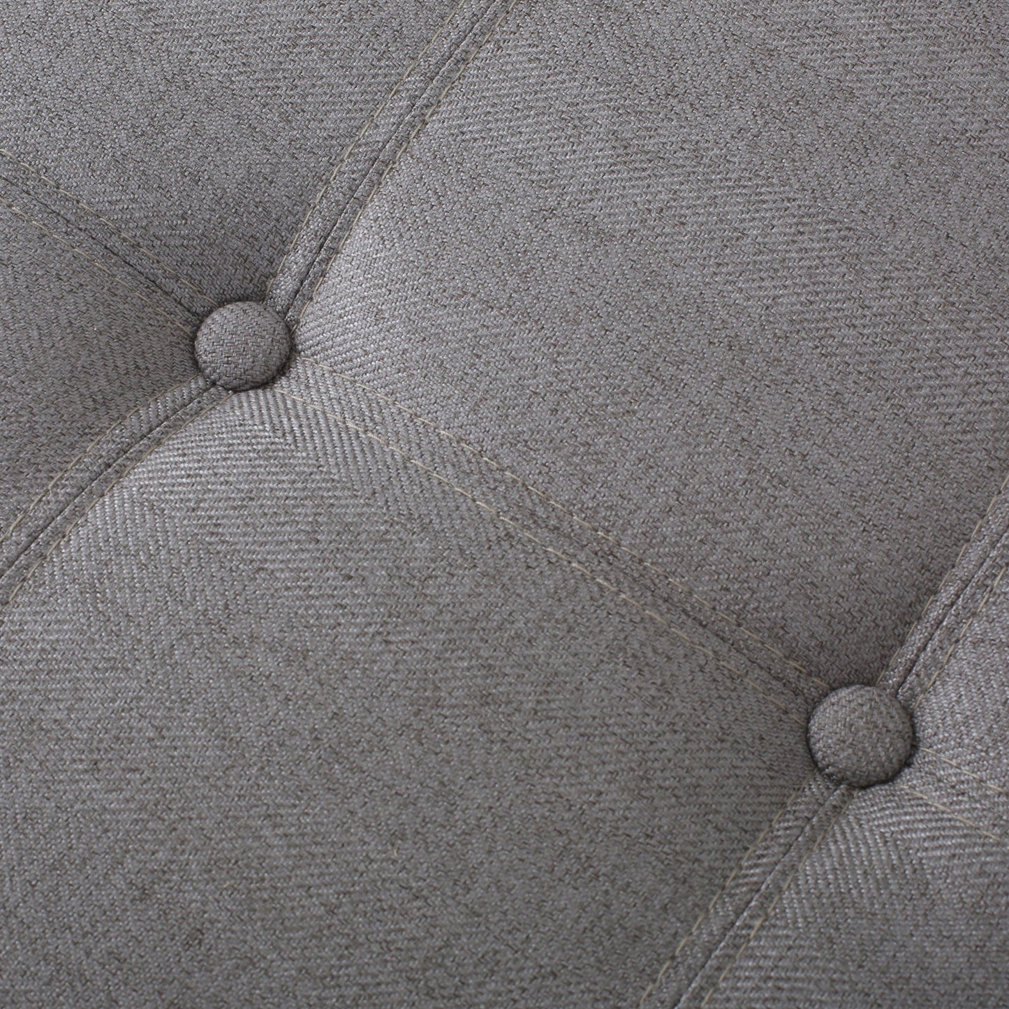 Kinetics Upholstered Storage Ottoman With Lift-Top And Button Tufted Seat - Light Gray