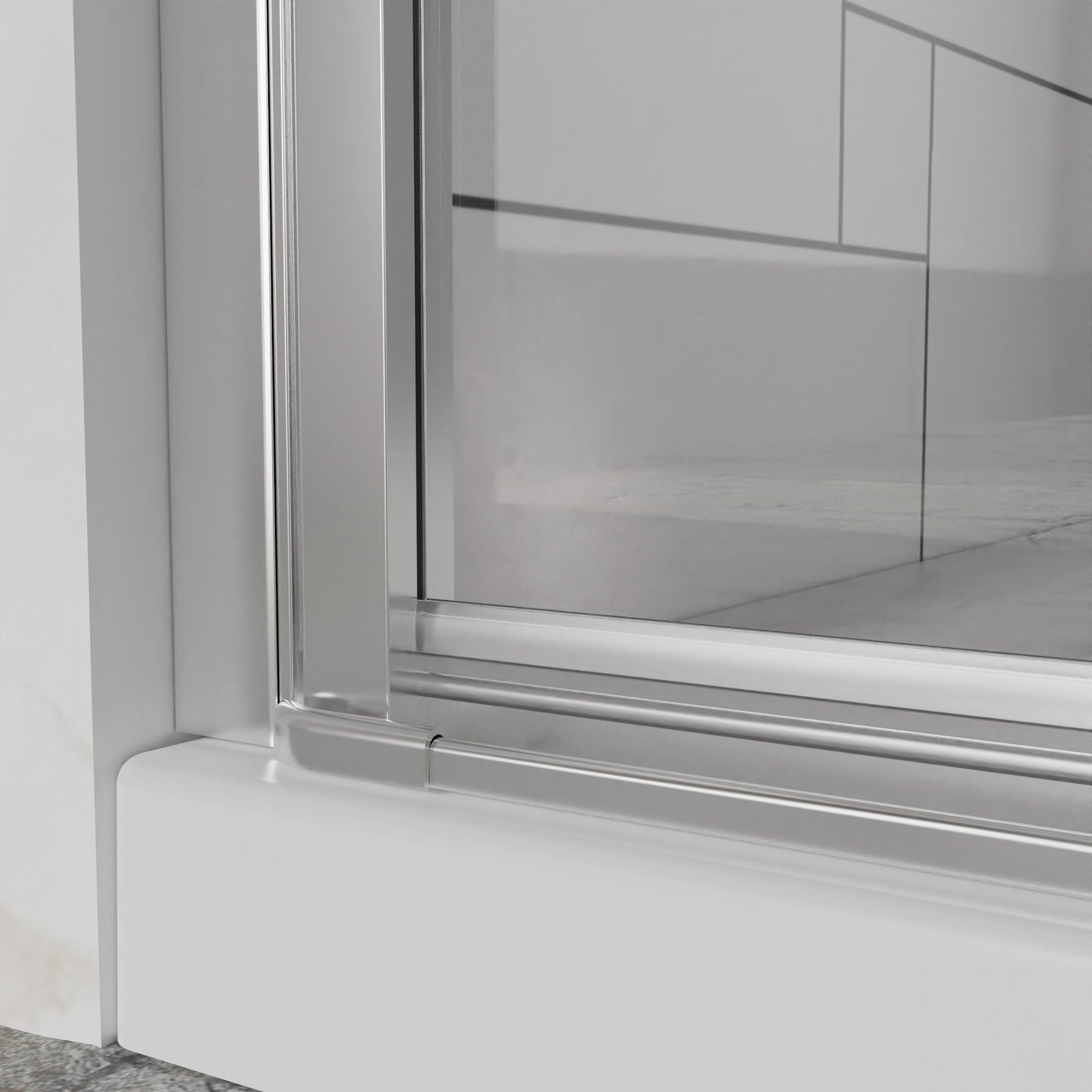 Frameless Bi Fold Shower Doors 30" W X 72" H - Chrome