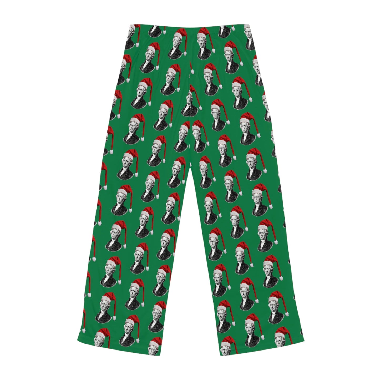 Thomas Jefferson Santa Hat Women's Pajama Pants - 4LibertyShop.com