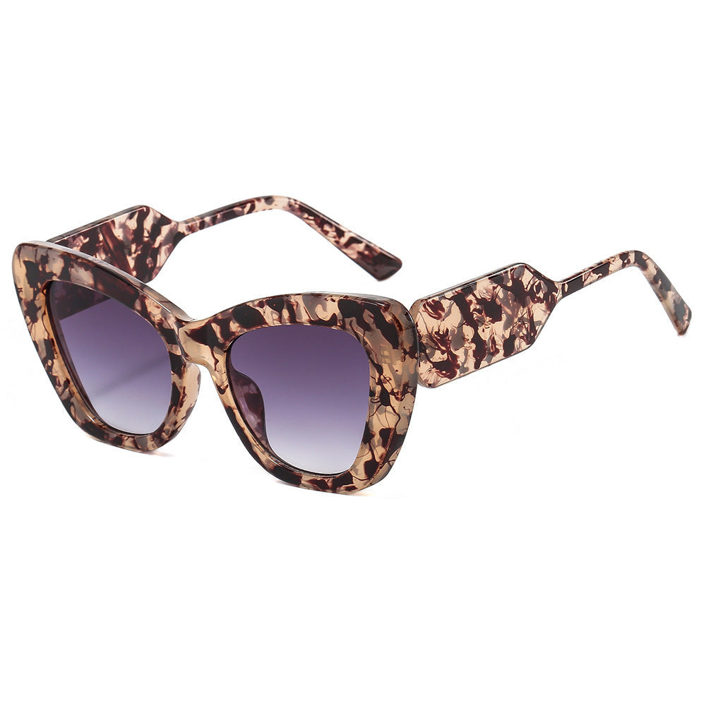Plain Contrast Color European And American Sun Glasses