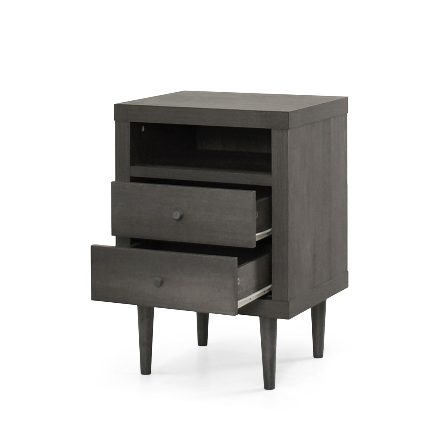 Nystrom Mid Century Modern 2 Drawer Nightstand
