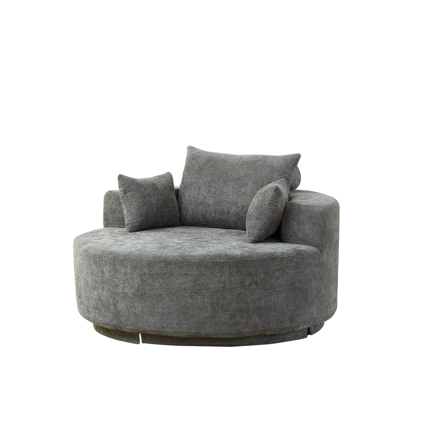 55'' Chenille Foam Single Swivel Chair