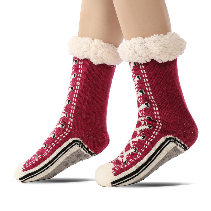 Floor Socks, Lamb Fur, Warm Socks, Postpartum Socks, Home Socks, Sleep Socks, Ultra Thick Plush Women's Socks