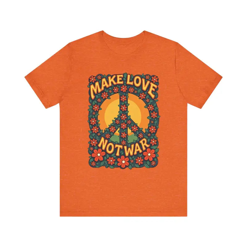 Ocean State Styles T Shirt Floral Peace Sign Cotton