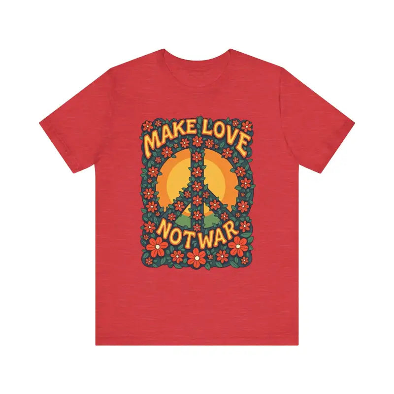 Ocean State Styles T Shirt Floral Peace Sign Cotton