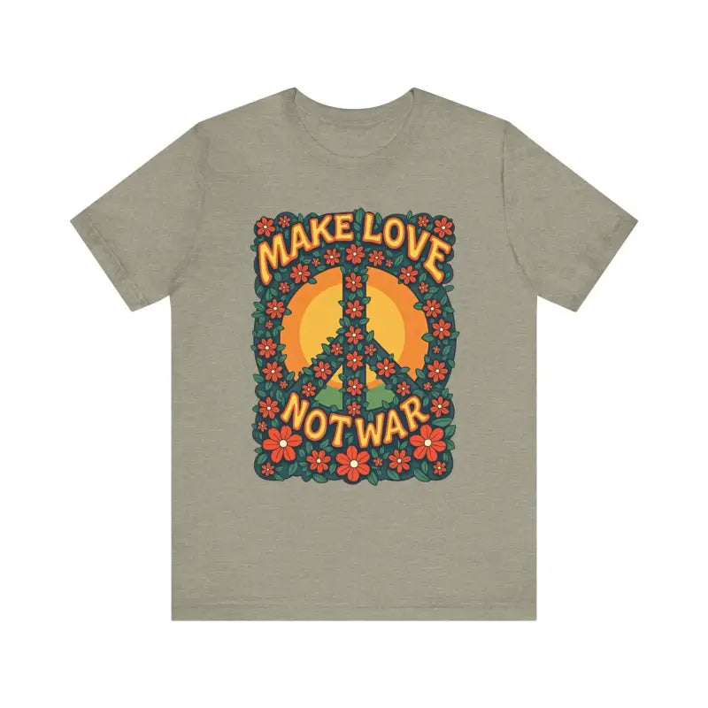 Ocean State Styles T Shirt Floral Peace Sign Cotton