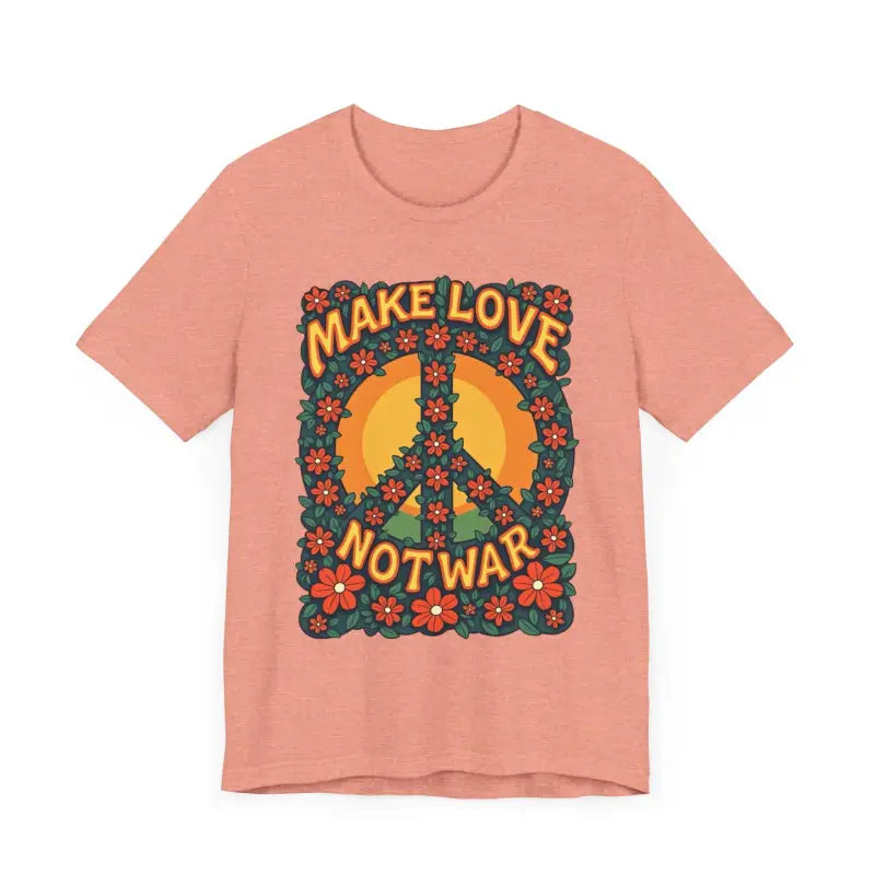 Ocean State Styles T Shirt Floral Peace Sign Cotton
