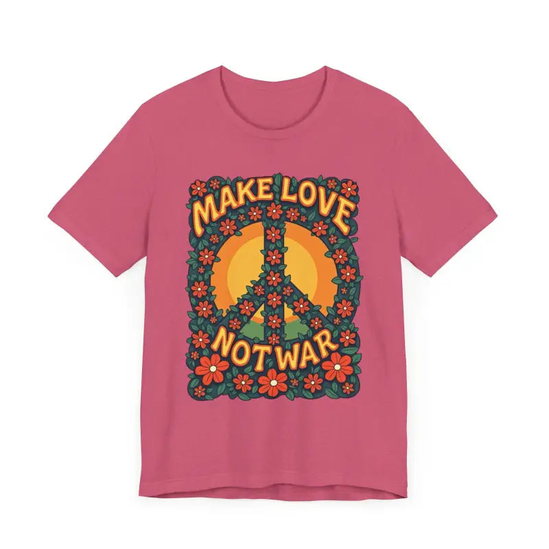 Ocean State Styles T Shirt Floral Peace Sign Cotton