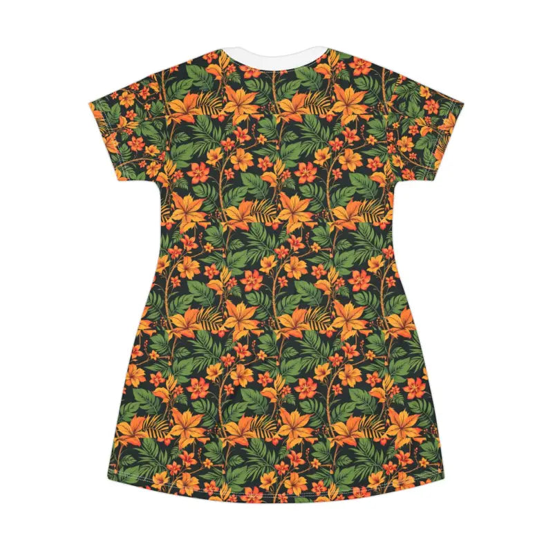 Ocean State Styles Floral Print T Shirt Dress Women