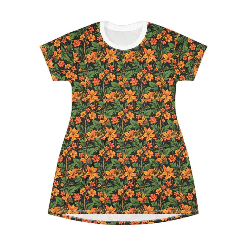 Ocean State Styles Floral Print T Shirt Dress Women