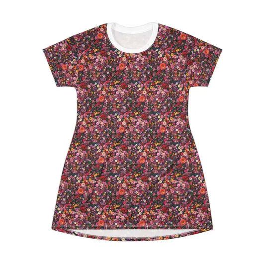 Ocean State Styles T Shirt Dress Floral Print Women