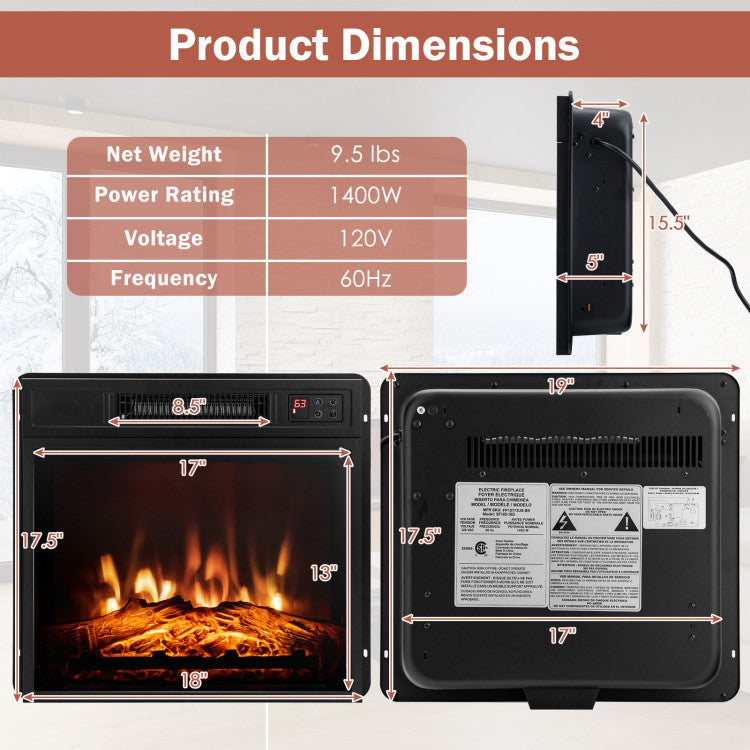18/23" Electric Insert with Adjustable Flame