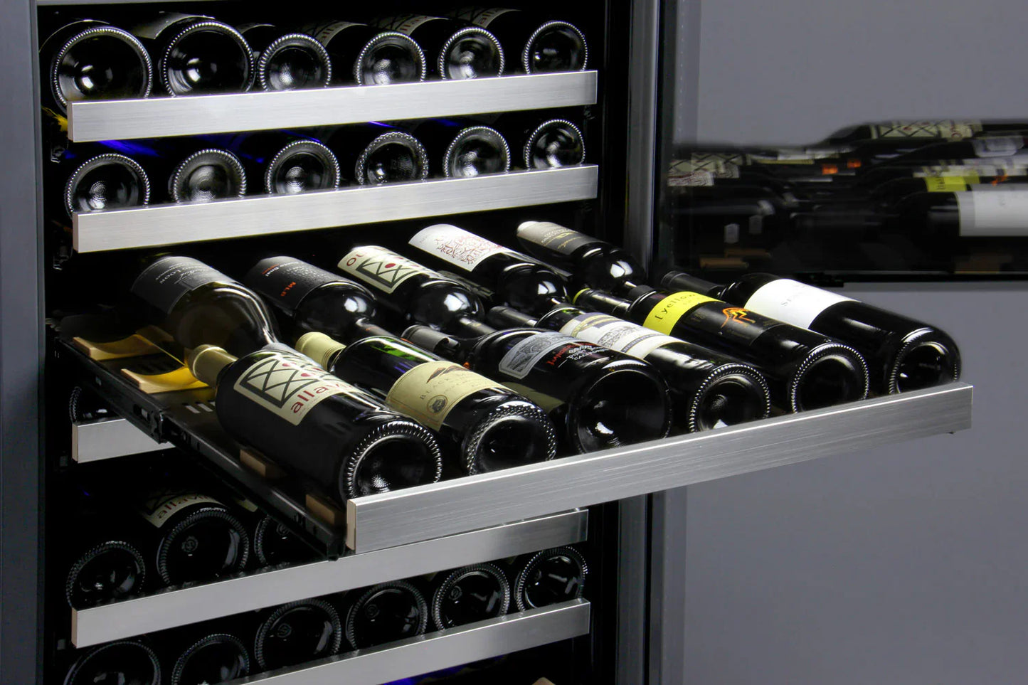 Allavino 47" Wide FlexCount II Tru-Vino Stainless Steel Side-by-Side Wine Refrigerator