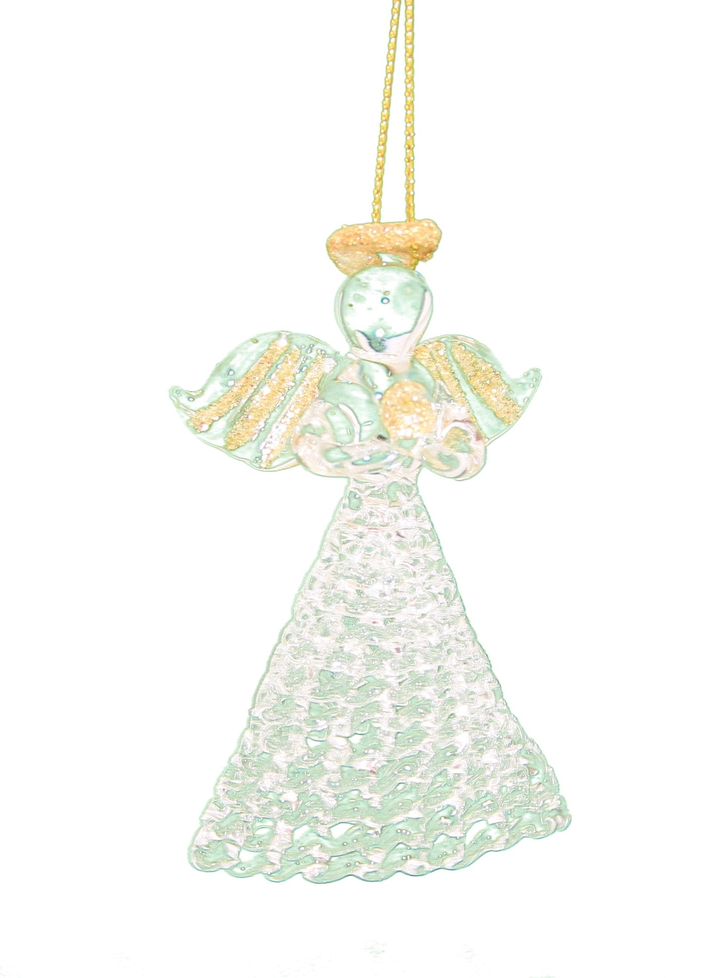 Spunglass Ornament - Gold Reindeer