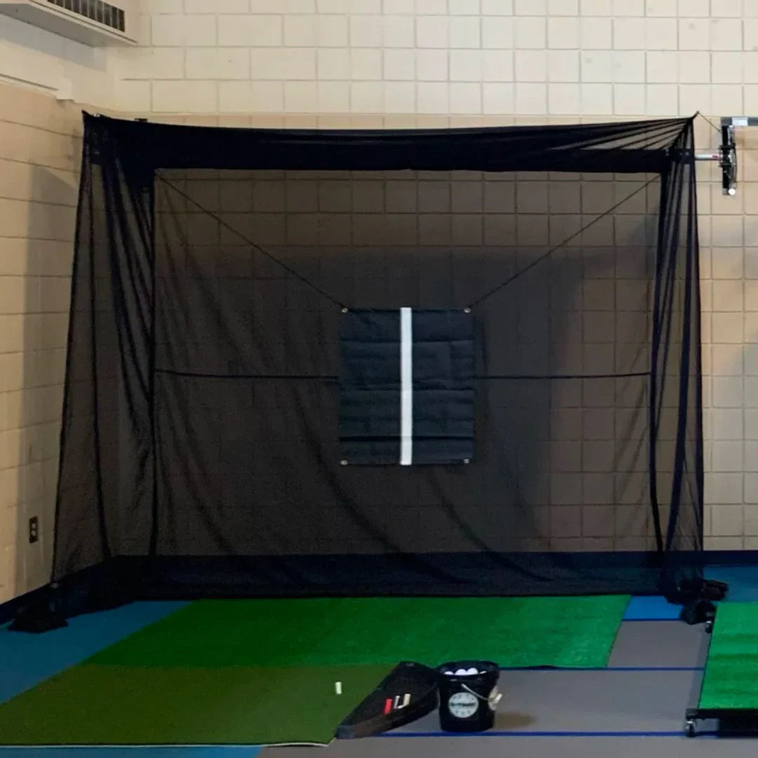 G-TRAK Retractable Hitting Net - 16' Garage Door x 10' Net
