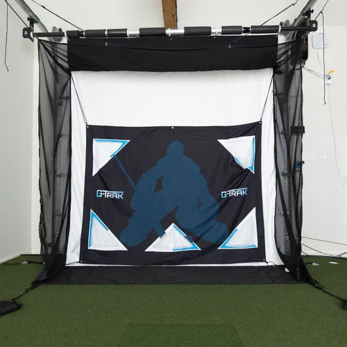 G-TRAK Retractable Hitting Net - 16' Garage Door x 10' Net